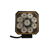 PHARE DE TRAVAIL 9 LEDS CARRE NOIR 1500 LUMENS